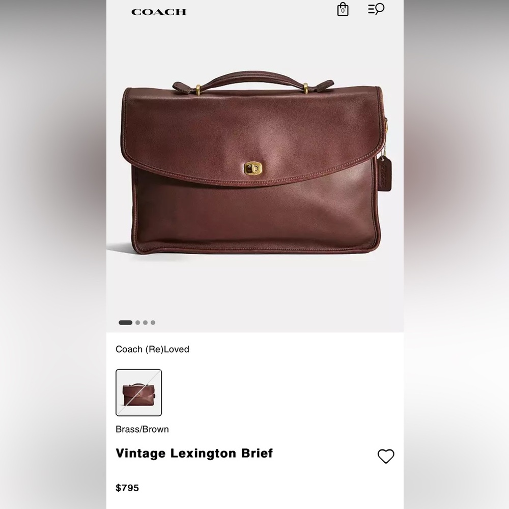 Vintage COACH Lexington Brief - Picture 3 of 16